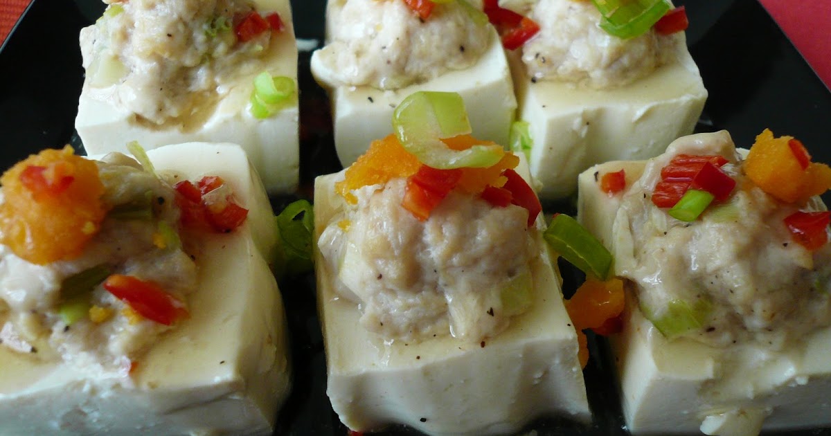 My Kitchen Snippets Steam Tofu with Minced Chicken