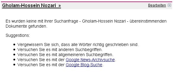 Keine Google-News Treffer Keine Google-News Treffer