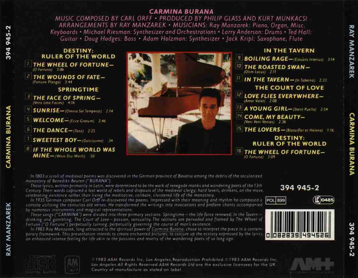 Ray Manzarek Carmina Burana Ray Manzarek Carmina Burana