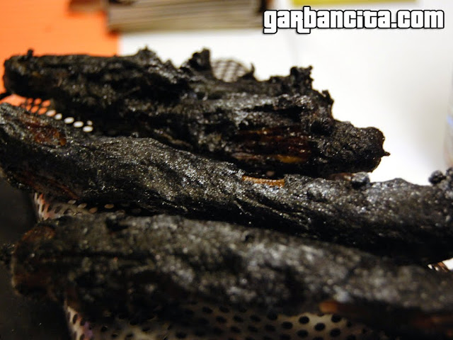 Calçots con tempura de sarmientos