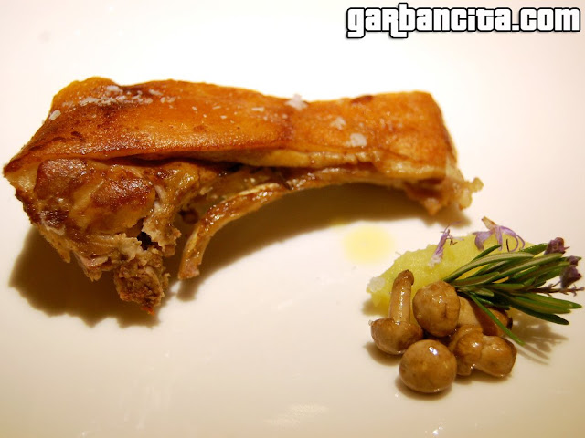 Gorrín confitado a baja temperatura