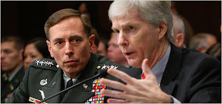 General David Petraeus testifying with Ambassador Ryan Crocker