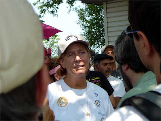 Cindy Sheehan at Camp Casey, near Crawford, Texas, August, 2005