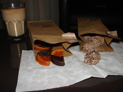 koko black orange segments and coffee chocolate truffles