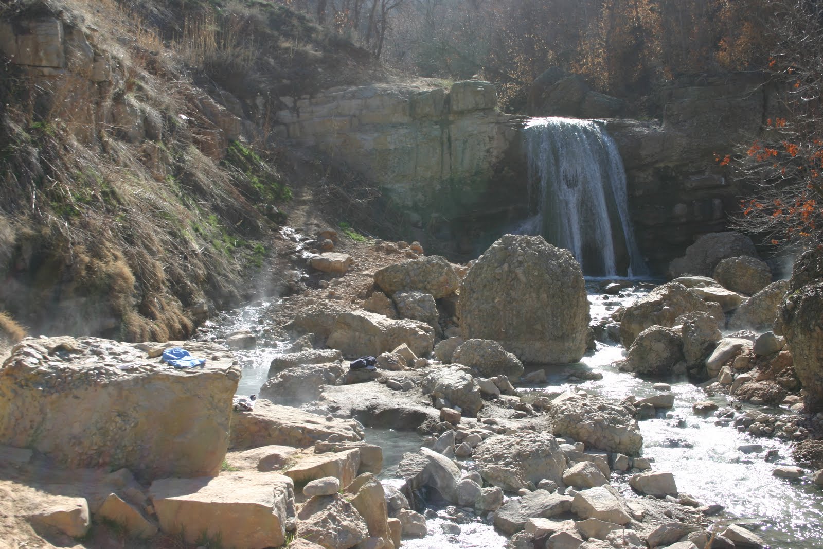 Waterfall Hiking Fifth Water Waterfalls, Hot Springs in Diamond Fork