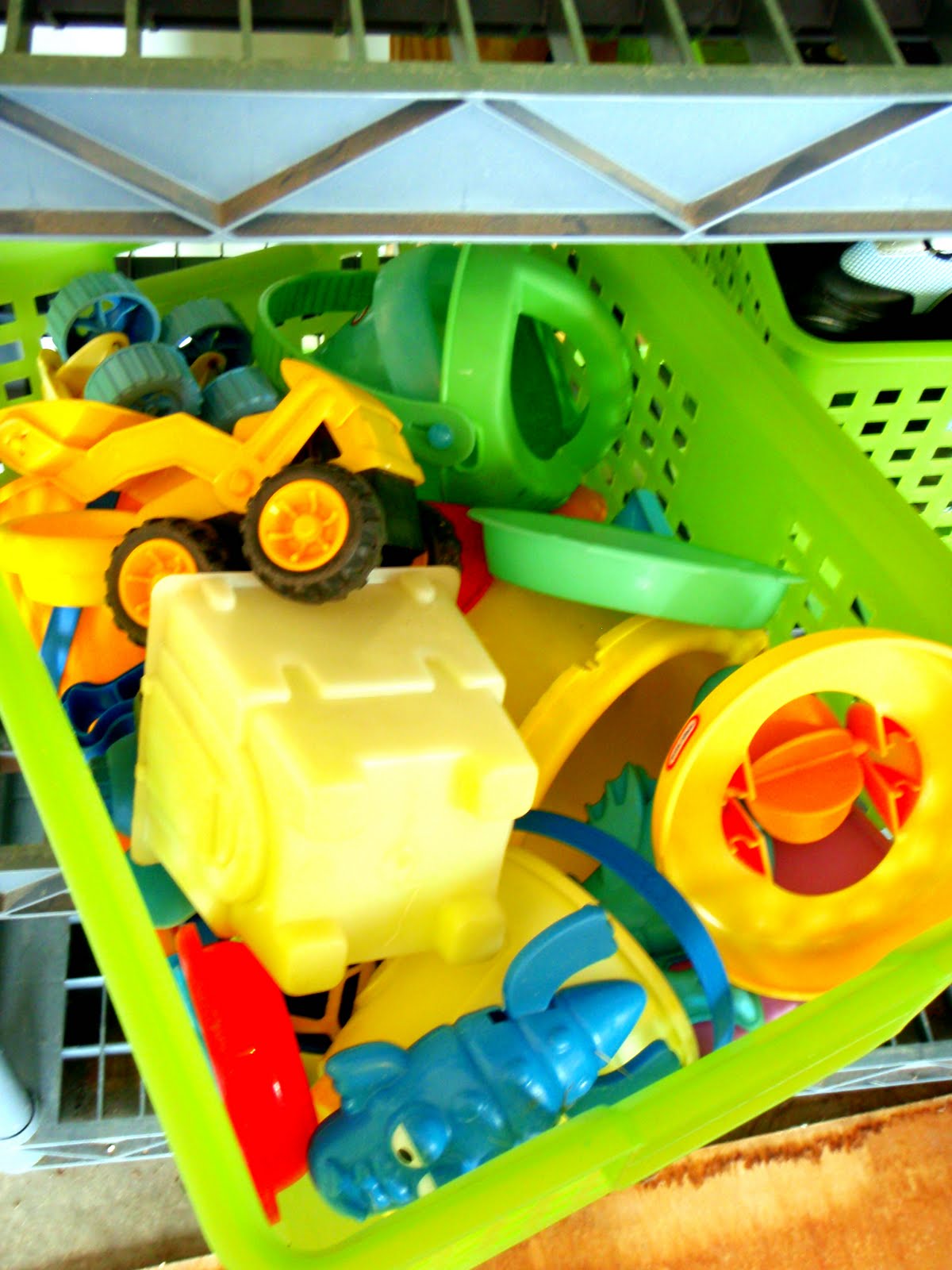 IHeart Organizing May Featured Space Outdoors Tubs of Toys