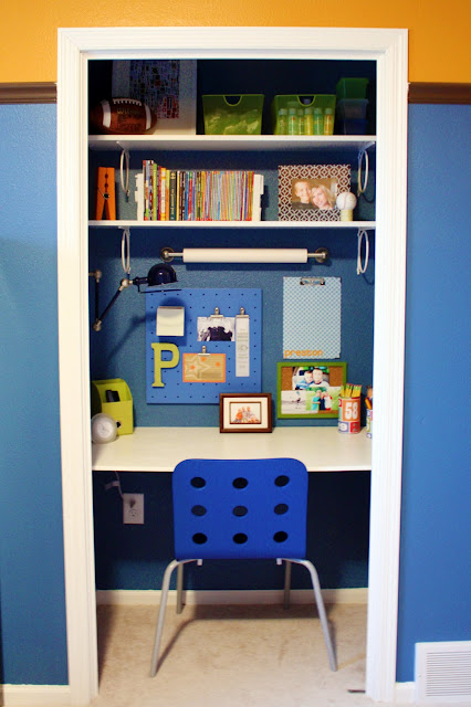 Closet turned homework station | Back to School: Coolest Learning Spaces