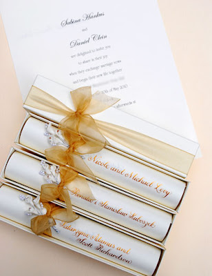 wedding invitation scroll