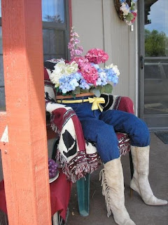Recycled jeans planter