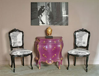 Baroque Inspired chairs and chest of drawers