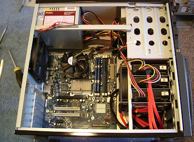 Motherboard and most other parts are in place