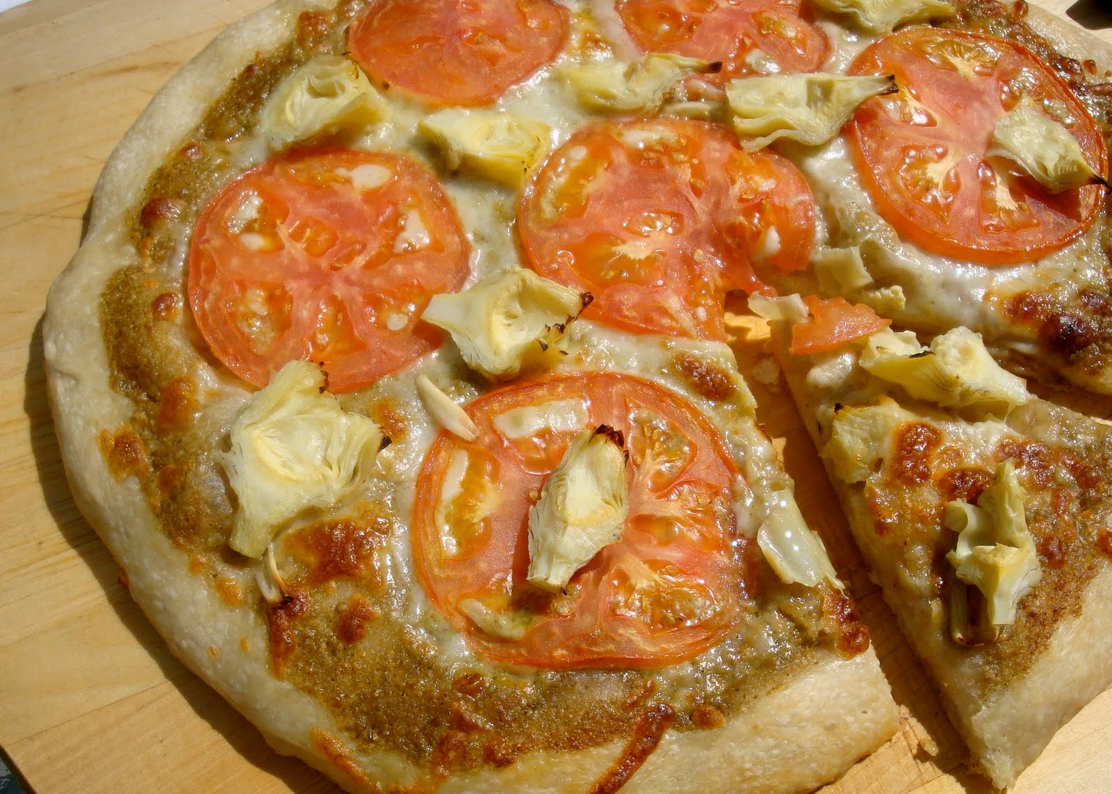 Cook. Eat. Enjoy. Repeat. Artichoke Heart Pizza with Pesto