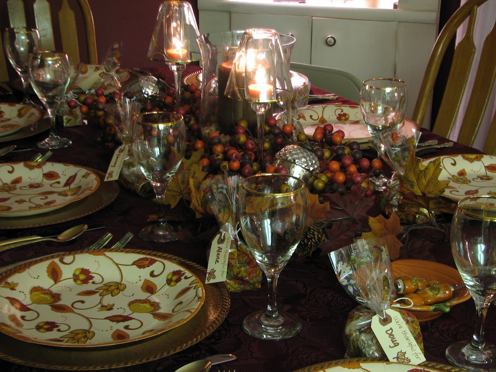 Sentiments from my Kitchen: Thanksgiving Dinner Table