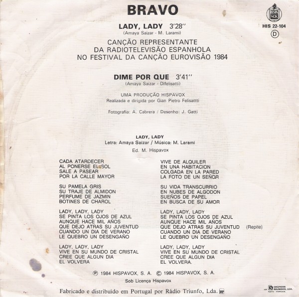 Bravo - Lady Lady (Maxi 1984) Bravo - Lady Lady (Maxi 1984)