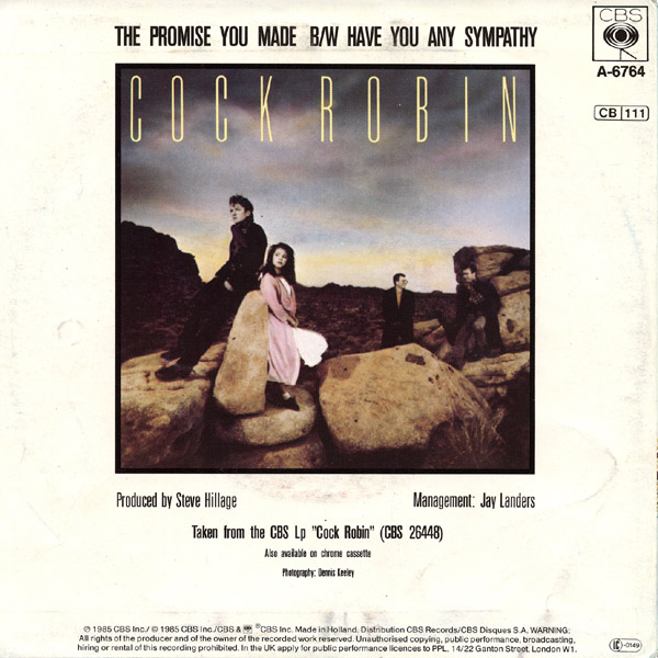Cock Robin - The Promise You Made (Maxi 85') Cock Robin - The Promise You Made (Maxi 85')