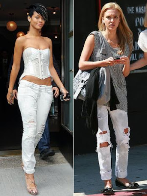  the biggest fashion face-off of the summer. Rihanna against Jessica Alba 