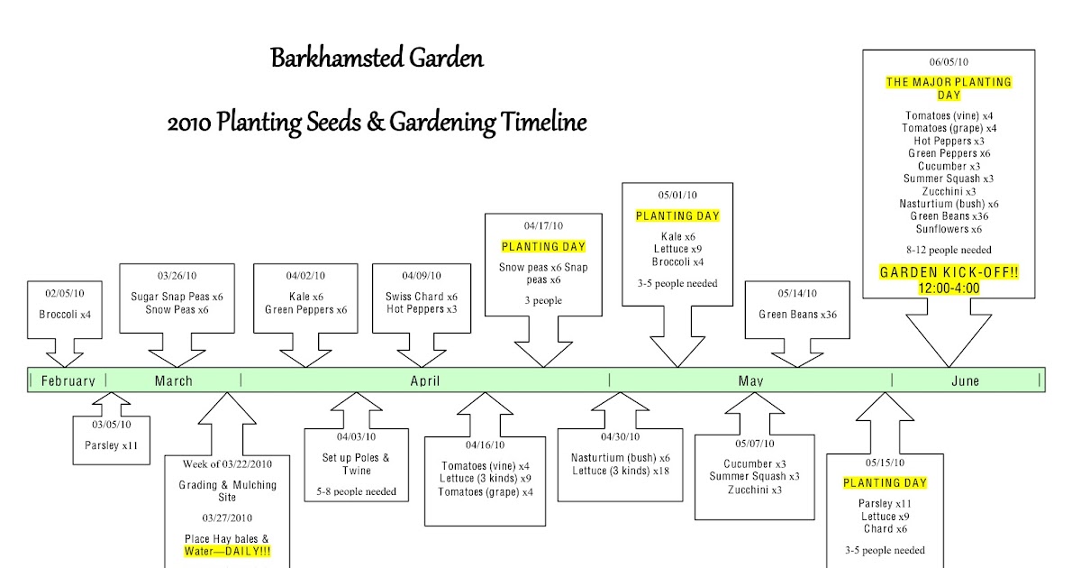 Barkhamsted Garden Garden Planting Timeline