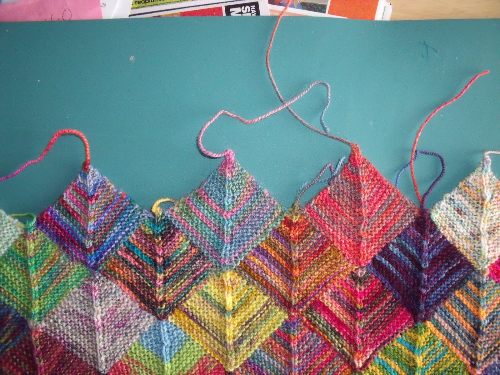 Loose Threads: Knit Mitered Square Sock Blanket
