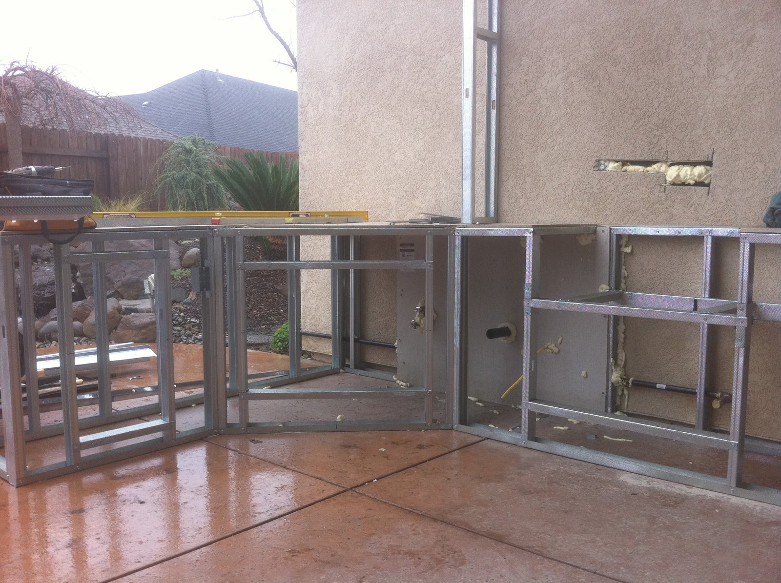 Kitchen cabinets kits Steel Stud Framed Outdoor Kitchen