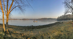 Lone fisherman after sunrise