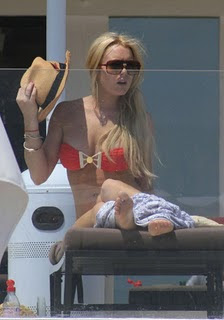 Lindsay Lohan Hot Bikini Ankle Bracelet