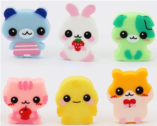 That Hapa Chick: Kawaii Monday: Animal Erasers