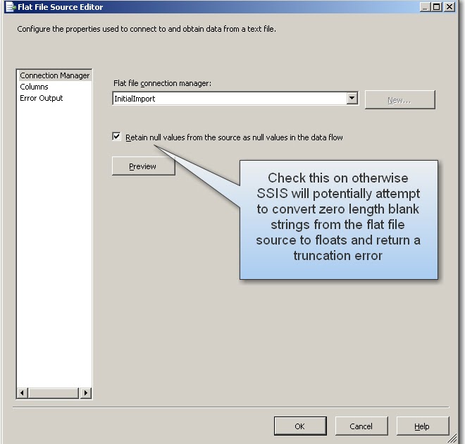 David Klein's Corner Fix SSIS 2008 Error The conversion returned