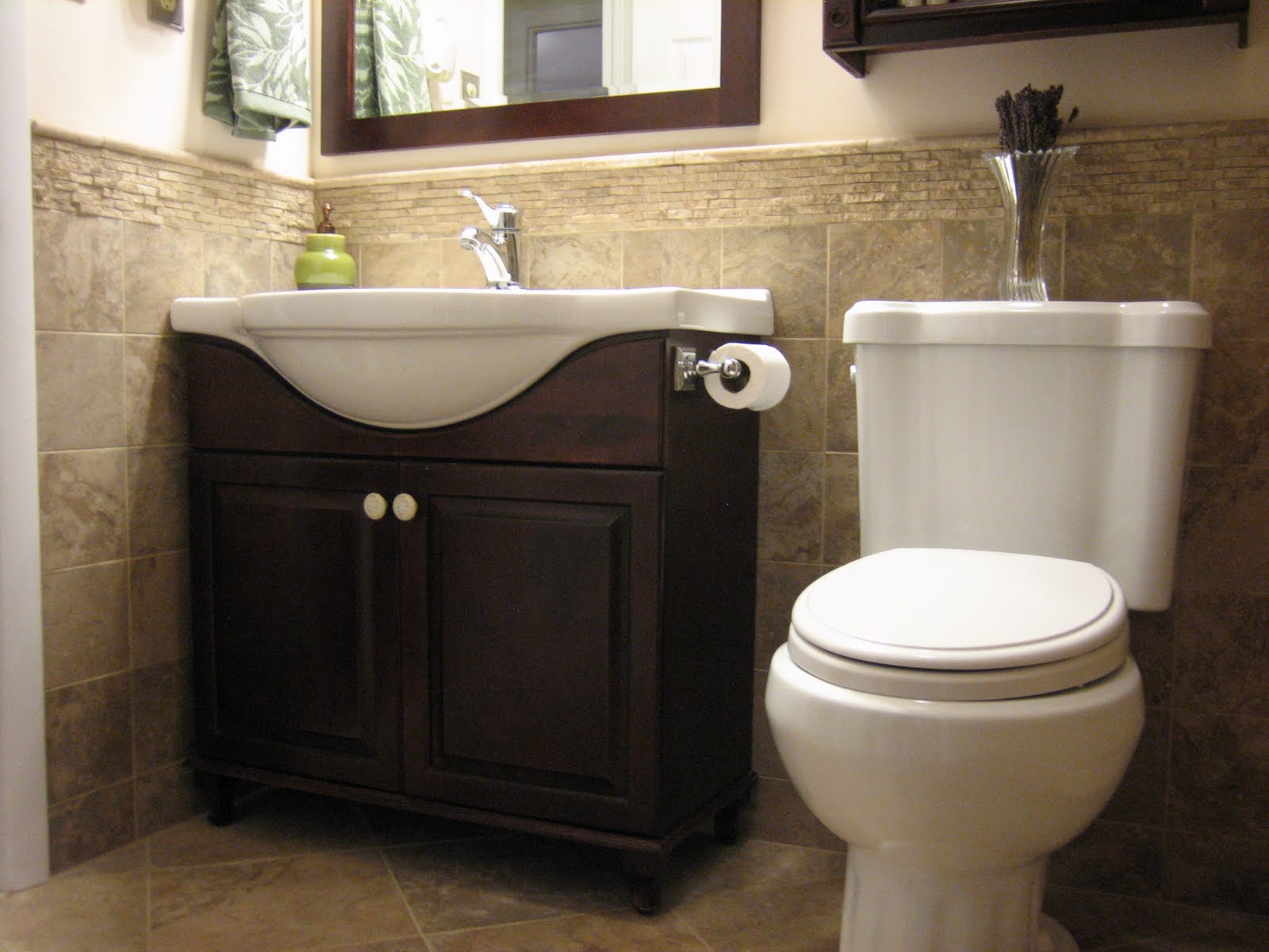 Small bathroom tile ideas Half Bathroom Tile Ideas