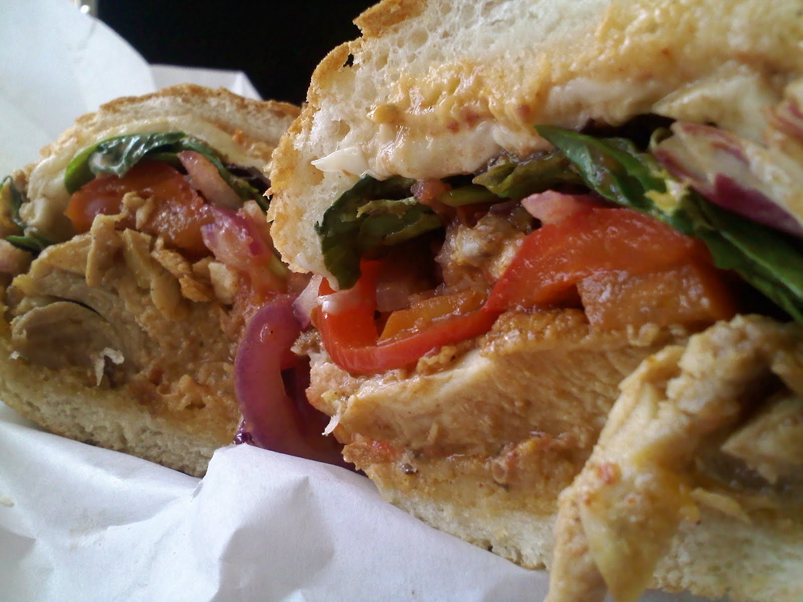 breadxbread chicken fajita sandwich the sandwich place