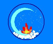 Imagen de una bola de cristal de nieve en cuyo interior arde una llamita.