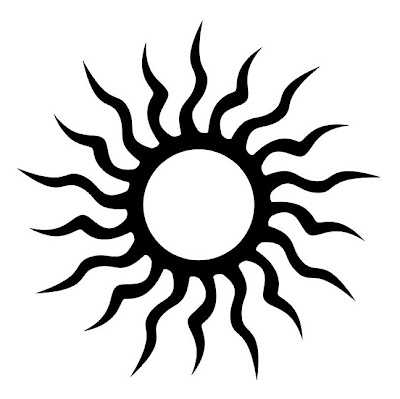 Sun tribal tattoo design. Sun tribal tattoo design