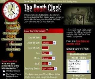 Deathclock Inilah Situs Untuk Memprediksi Waktu Kematian Anda