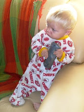 Lucas with the remote