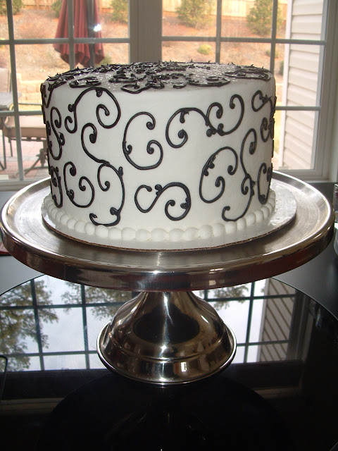 Damask Anniversary Cake, Copyright Posh Affairs, LLC