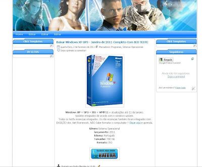 Template editavel azul