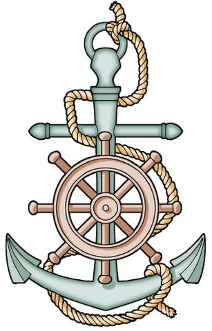 Modern old anchor tattoo