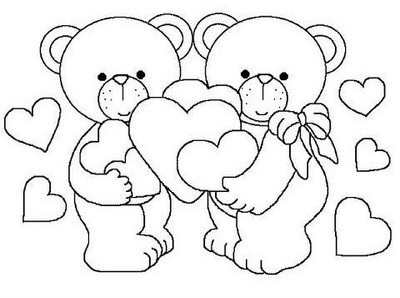 desenhos para colorir ursinhos fofos