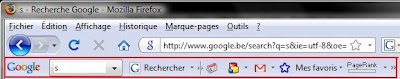 s barre outils google