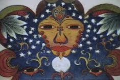 Painting by Minnie Evans from