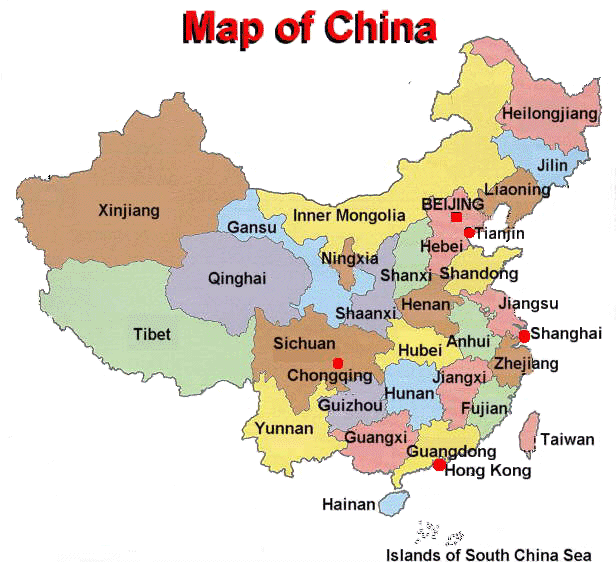 china chicken map