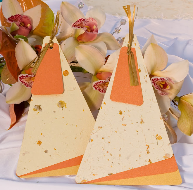 Invitación Matrimonio Triangulo Naranja