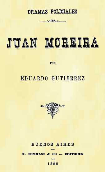 Juan Moreira, portada del libro