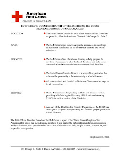 emory k fuquas sample work fact sheet red cross class project fact sheet example public relations