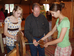 Girls making rope