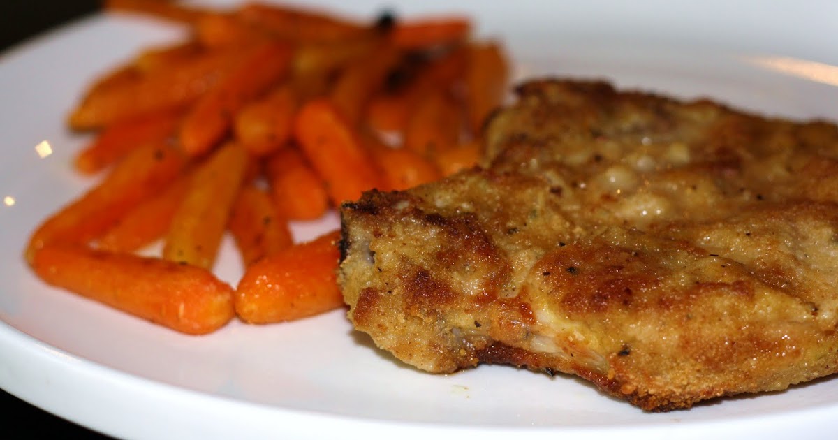what's for dinner? breaded pork chops with roasted carrots... 35 minutes