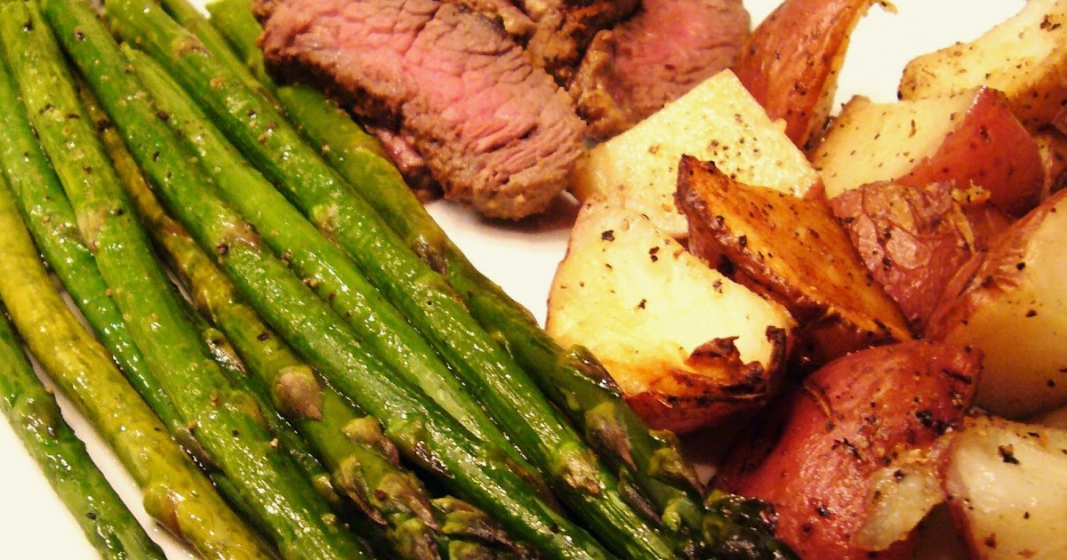 what's for dinner? steak and potatoes with asparagus... 30 minutes