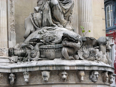 Cuvier Fountain with Crocodile