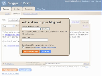 scrennshot blogger in draft