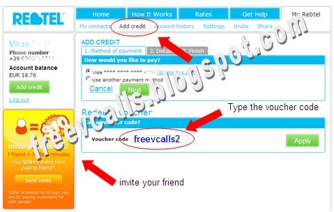 How to use a REBTEL coupon Rebtel offers a platform from which to make cheap international calls from a variety of devices. You can earn free call credits for every friend that you refer that signs up for the service. Other offers can sometimes be found on their homepage. Discounts, coupon codes and promotions from Rebtel can also be found at sanjeeviarts.ml