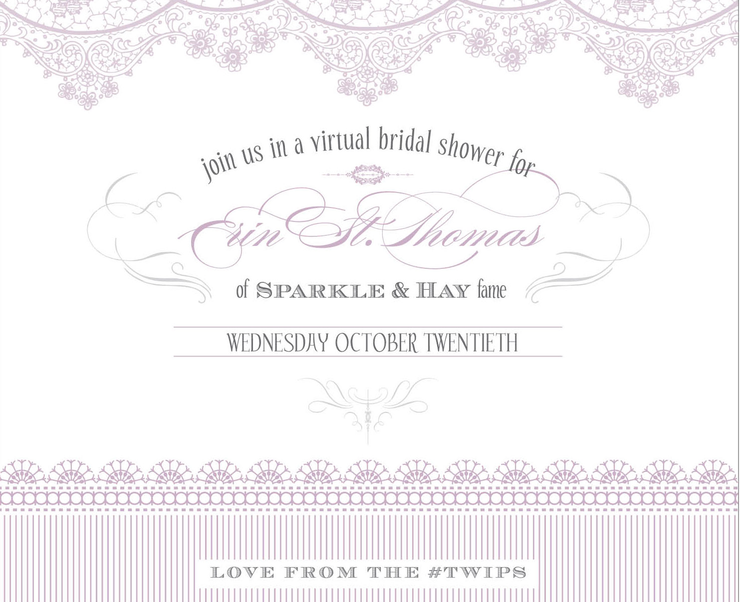 A Virtual Bridal Shower For Erin Of Sparkle And Hay Glamour Grace A Virtual Bridal Shower For Erin Of Sparkle And Hay